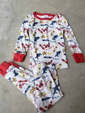 Toddler Long Sleeve Pajamas - Color Crayons